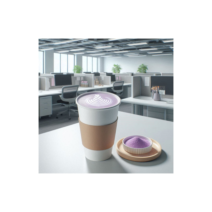 Taro Latte Caliente 16 Oz
